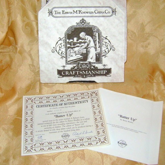 2 Vintage Collector Plates A FATHER'S LOVE Wall Decor Display Dad Gift - Picture 10 of 11